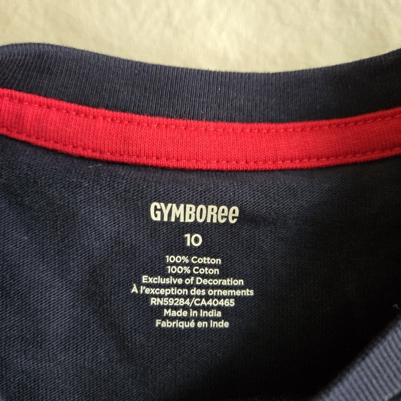 Gymboree Boys Navy Embroidered American Flag Tshirt 10 - American Cutie - Picture 2 of 6